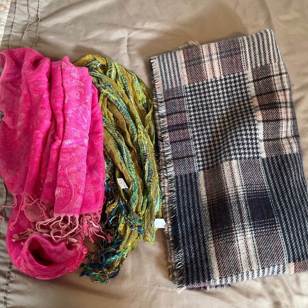 womens scarves lot of 3